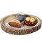 Wood Tree Bark Indented Display Tray Serving Plate Platter Charger